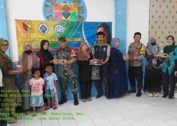 Pemdes Mekarjaya Salurkan Bantuan Stimulan Makanan Tambahan Kepada Bumil dan Balita