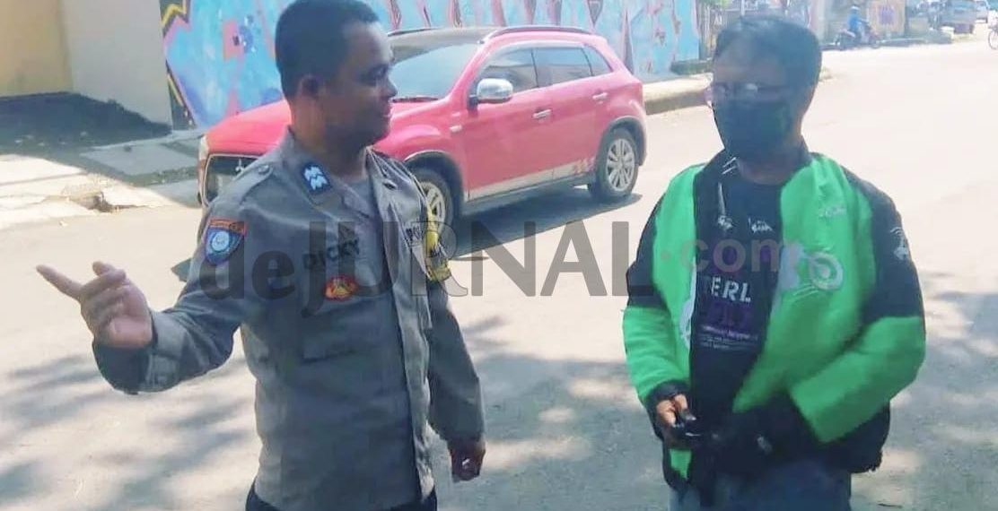 Patroli Dialogis, Bhabinkamtibmas Polsek Seltim Sambangi Ojol