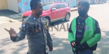 Patroli Dialogis, Bhabinkamtibmas Polsek Seltim Sambangi Ojol