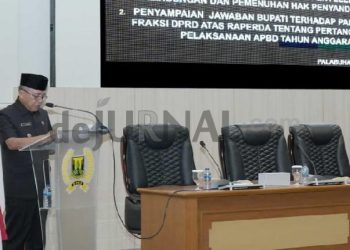 Rapat Paripurna DPRD Kabupaten Sukabumi : Wabup Iyos Somantri Jawab Pandangan Umum Fraksi