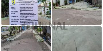 Warga Kesal, Jalan Purbaya Baru Di Cor Beberapa Hari Sudah Retak