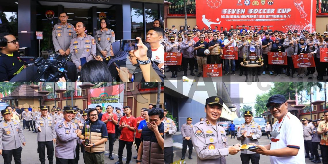 Wujudkan Pemilu Damai 2024, Polri Bersama Wartawan Gelar Bhayangkara Presisi Seven Soccer Cup