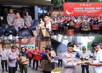 Wujudkan Pemilu Damai 2024, Polri Bersama Wartawan Gelar Bhayangkara Presisi Seven Soccer Cup