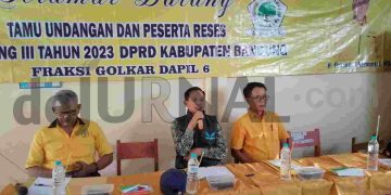Antusias Warga Pacet Hadiri Reses Legislator Fraksi Golkar Dapil VI Kabupaten Bandung H. Firman B Sumantri MBA
