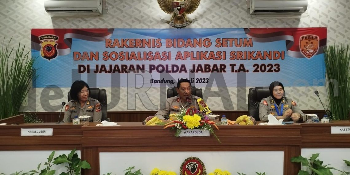 Rakernis Bidang Setum dan Sosialisasi Aplikasi Srikandi di Jajaran Polda Jabar T.A. 2023