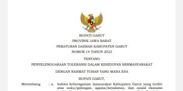 Pansus : Perda Garut No. 14/2022 Tentang Penyelenggaran Toleransi Dalam Kehidupan Bermasyarakat Sudah Diundangkan