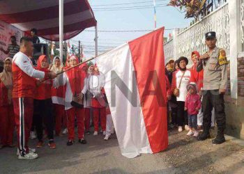 Jalin Persatuan Dalam Menyambut HUT RI ke 78, Kelurahan Pataruman Gelar Gerak Jalan Santai