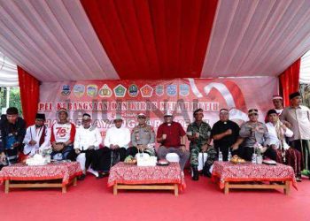 Apel Kebangsaan dan Kirab Merah Putih Dalam Rangka Hari Bhayangkara Ke-77