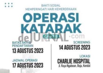 Sambut HUT RI Ke 78, RS Charlie Hospital Adakan Operasi Katarak Gratis