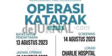 Sambut HUT RI Ke 78, RS Charlie Hospital Adakan Operasi Katarak Gratis
