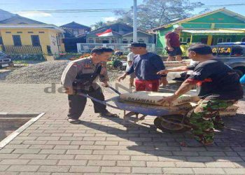 Polisi Berikan Bantuan Sosial Untuk Renovasi Pembangunan Masjid