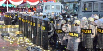Sat Brimob Polda Jabar Tampil Dalam Simulasi Sispamkota Polresta Bandung