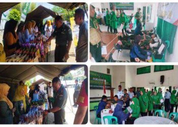 Sambut HUT TNI ke 78, Kodim 0622/Kab. Sukabumi Gelar Bazzar UMKM dan Baksos