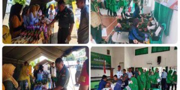 Sambut HUT TNI ke 78, Kodim 0622/Kab. Sukabumi Gelar Bazzar UMKM dan Baksos