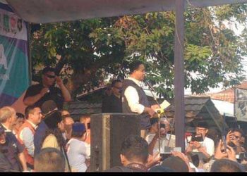 Dihadiri Ribuan Massa Anis Baswedan Resmikan Poskora di Purwakarta