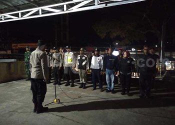 Jaga Kondusifitas Kamtibmas, Forkopimcam Karangpawitan Gelar Apel Gabungan Malam Minggu