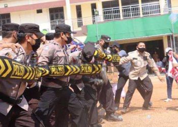 Gelar Simulasi Sispam Kota, Wujud Kesiapan Polres Purwakarta Amankan Pemilu 2024