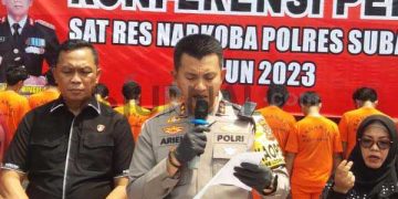 Satnarkoba Polres Subang Tahan 25 Tersangka Penyalahgunaan Obat Farmasi Ilegal.