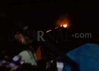 Diduga Korsleting Listrik, Satu Rumah Warga di Desa Sukamulya Dilalap Si Jago Merah