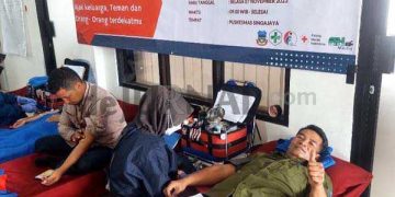 Peringati Hari Kesehatan, Pemerintah Kecamatan Singajaya Gelar Bakti Sosial Donor Darah