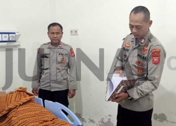 Polsek Cibalong Cek TKP Kecelakaan Tunggal Kendaraan di Desa Sancang