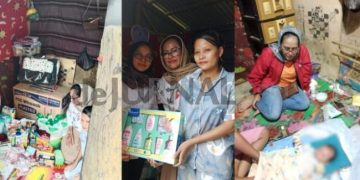 Legislator Hj Elis Ernawati Bersama Phala Marta kemensos Beri Bantuan Untuk MRS Bayi Lahir Tanpa Anus di Cibadak