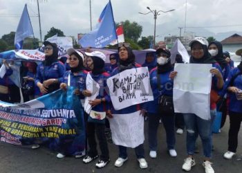 Ribuan Buruh Garut Peringati May Day,  Tuntut Kenaikan Upah Minimum
