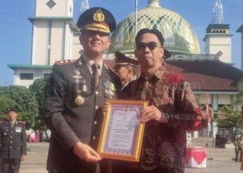 Sinergi Dengan Polri, H. Ilham Yudiawan Diganjar Penghargaan Oleh Kapolres Garut