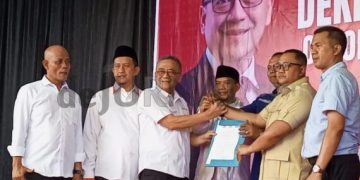 Partai Gerindra, PKS dan Demokrat Deklarasikan Pengusungan Drs. Iyos Somantri Sebagai Calon Bupati Sukabumi
