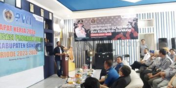 Buka Raker, Yosep Nugraha Berharap Rumusan Kerja PWI  Berkontribusi pada Pembanguanan  Kabupaten Bandung