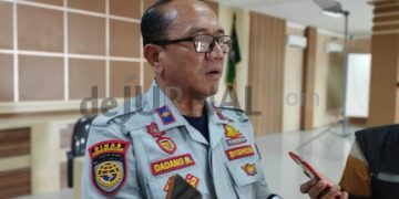 Foto : Kadishub Ciamis Dadang Mulyatna Ingatkan Pengendara Agar Berhati hati Mengingat Naiknya Volume kendaraan Di Aria Balik