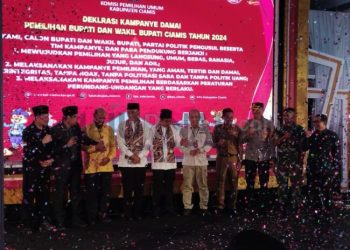 Jelang Tahapan Kampanye KPU dan Paslon Bacakan Naskah Deklarasi Damai