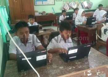 Foto: Istimewa/ Siswa SDN 1 Panyingkiran ikuti simulasi ANBK