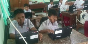Foto: Istimewa/ Siswa SDN 1 Panyingkiran ikuti simulasi ANBK