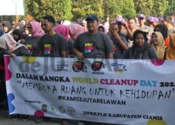 Peringati WCD DPRKPLH Beserta Pemkab Ciamis Lakukan Aksi Bersih-Bersih