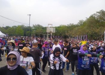 Komunitas Senam Ciamis, Tasik dan Banjar Padati Taman Lokasana Ikuti Senam Bersama HY