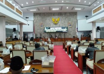 DPRD Garut Gelar Gladi Bersih Pelantikan Pimpinan Dewan di Ruang Paripurna