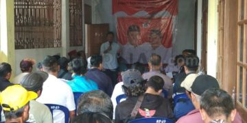 Foto:Ist/ Calon Bupati Ciamis Herdiat Sunarya Saat Memberi Sambutan di Acara Deklarasi (Pansher) Pasukan Bela Herdiat Tolak Kotak Kosong