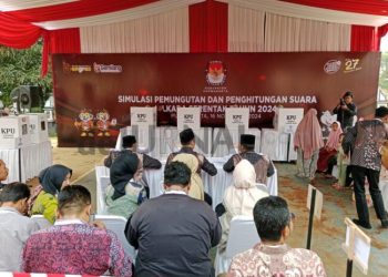 KPU Purwakarta Gelar Simulasi Pemungutan dan Penghitungan Suara