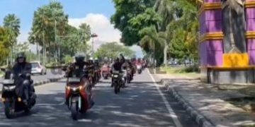 Rombongan Touring Demokrasi KPU Jabar Disambut Hangat KPU Ciamis