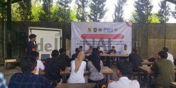 Kesbangpol- PWI Kabupaten Bandung Gelar Sosialisasi Tingkatkan Partisipasi Pemilih dan Menangkal Hoaks