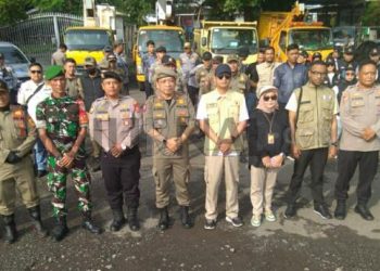 Memasuki Hari Tenang Sat Pol PP Kabupaten Bandung Fokus Tertibkan APK di Ibu Kota