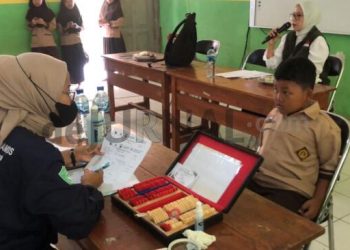 Jabar Bergerak Ciamis, Menggelar Pemerikasaan Mata Bagi Anak Sekolah