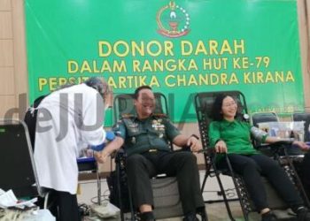 HUT ke 79 Persit Kartika Chandra Kirana : Ratusan Anggota Kodim 0624 Kabupaten Bandung Donor Darah