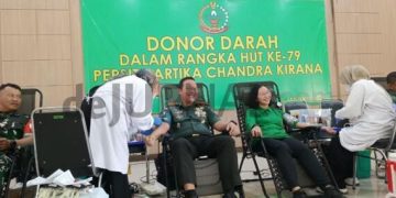 HUT ke 79 Persit Kartika Chandra Kirana : Ratusan Anggota Kodim 0624 Kabupaten Bandung Donor Darah