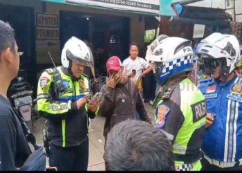 Aksi Heroik Anggota Sat Lantas Polres Purwakarta Berhasil Gagalkan Aksi Pencurian Motor