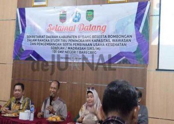 Foto : kegiatan kaji banding SMPN 1 Baregbeg