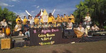 Foto : penampilan Angklung Silih Asih Gereja St Yohanes bersama Gamelan Pamanah Rasa