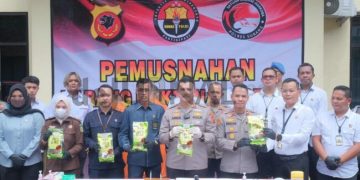 Polres Subang  Ungkap Jaringan Narkoba Internasional dan Musnahkan Barang Bukti Sabu 5 Kg