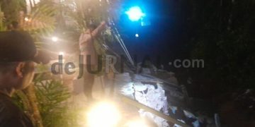 Polsek Wanaraja Tinjau Lokasi Longsor di Desa Cinunuk